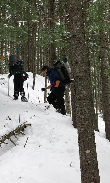 Hiking in the White Mountains on Junior Fourpoint 